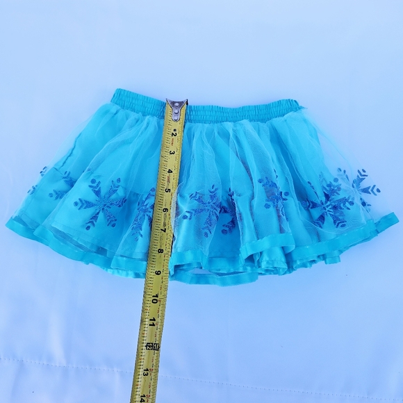 Disney Parks Princess Cinderella Blue Sparkle Ruffle Fluffy Skirt Sz-5 Pre-Owned - Picture 7 of 7